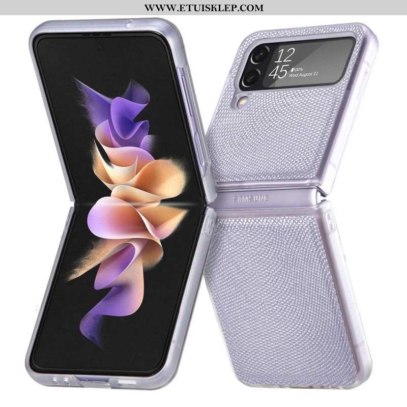 Etui do Samsung Galaxy Z Flip 4 Etui Folio Styl Węża Na Przezroczystym Silikonie